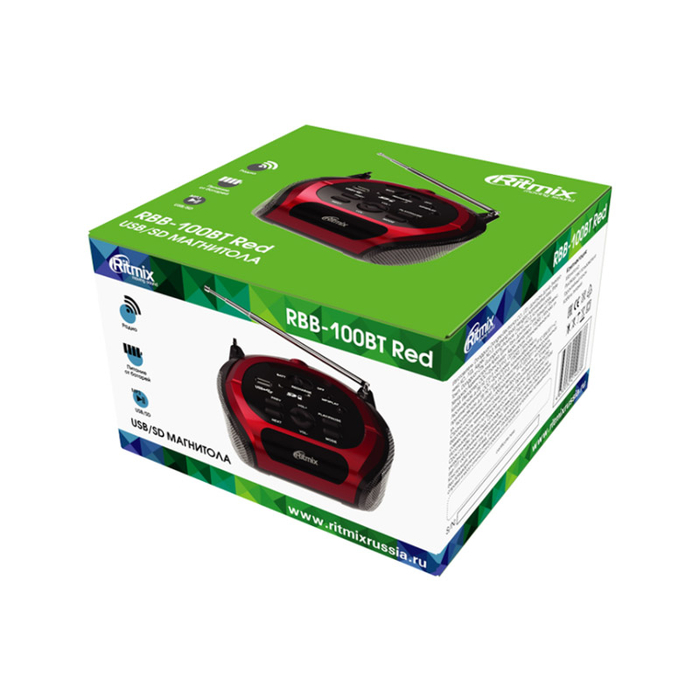 Портативная аудиосистема Ritmix RBB-100BT черный