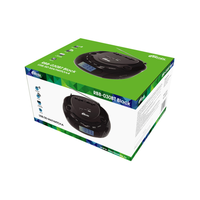 Портативная аудиосистема Ritmix RBB-030BT черный