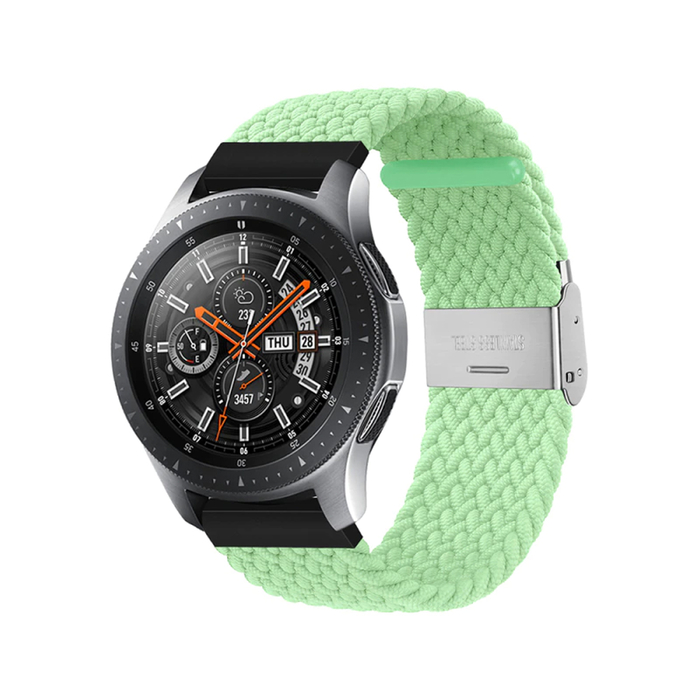 Плетеный ремешок KST 22мм мятный для Samsung Watch 3 45мм / Gear S3, Huawei Gt 2 46 мм, Amazfit Pace / GTR 47 мм