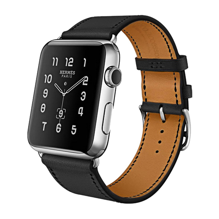 Кожаный ремешок KST для Apple Watch 38 / 40 / 41 мм черный