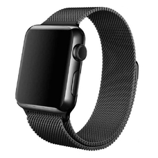 Ремешок плетеный миланский для Apple Watch 42 / 44 / 45 / 49 мм черный