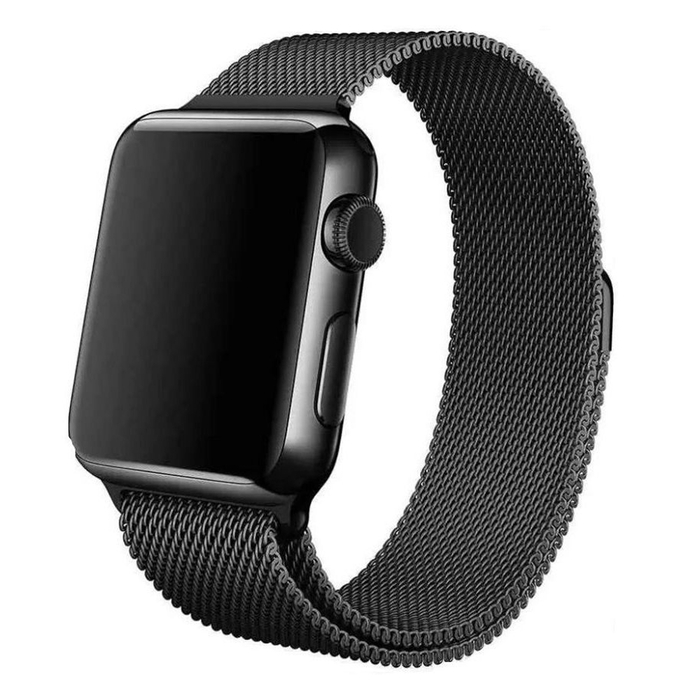Браслет Миланский KST Milanese Loop для Apple Watch 42 / 44 / 45 мм черный