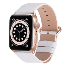 Кожаный ремешок KST для Apple Watch 38 / 40 / 41 мм белый