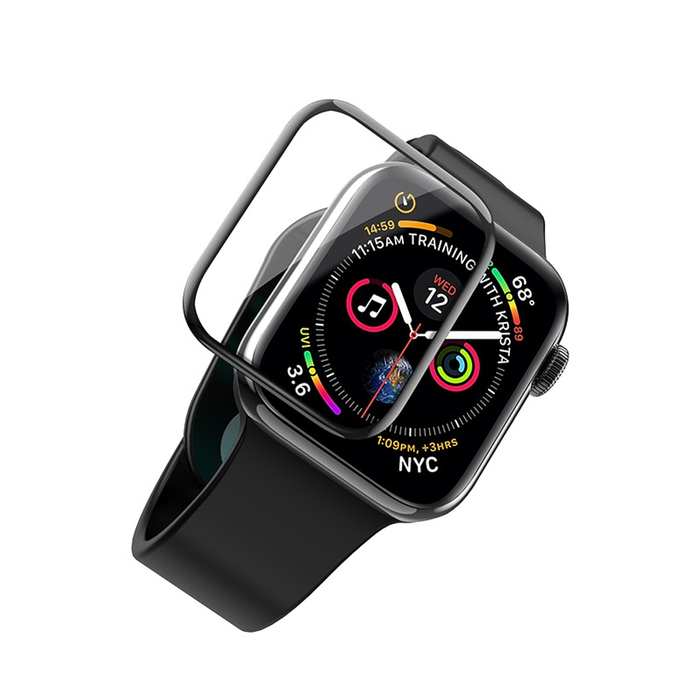 Защитная ультрамембрана TPU full glue для Apple Watch 41mm черная