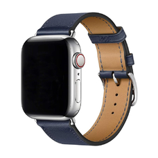 Кожаный ремешок KST для Apple Watch 44 / 45 / 49 мм синий