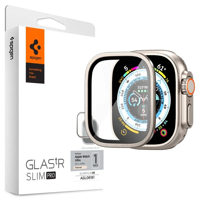 Защитное стекло SPIGEN GLAS.TR SLIM PRO для APPLE WATCH ULTRA 1 / 2 (49 MM) титан