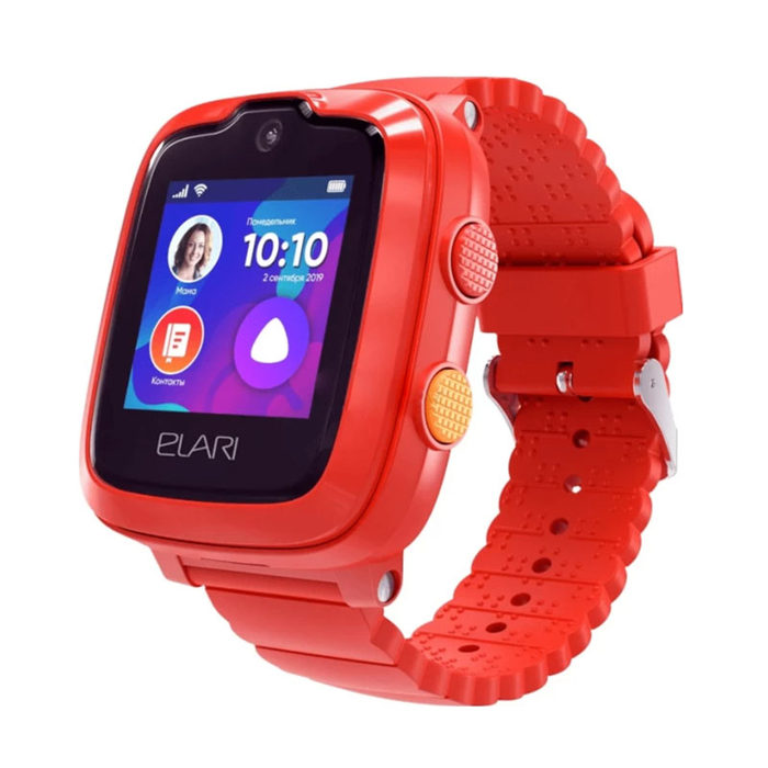 Детские часы с GPS Elari Kidphone 4G KP-4G красный