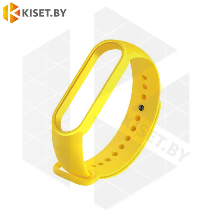 Силиконовый ремешок для Xiaomi Mi Band 5 / 6 желтый