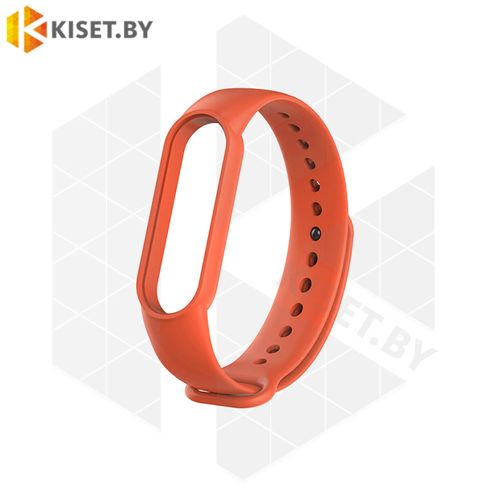 Силиконовый ремешок для Xiaomi Mi Band 5 / 6 оранжевый