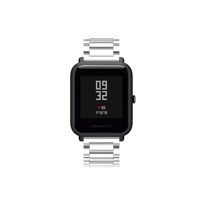 Металлический блочный ремешок KST для Xiaomi Amazfit Bip / Bip S / GTS / GTS 2 / GTR 42mm серебристый