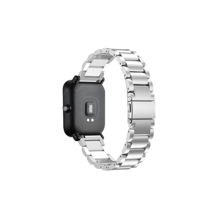 Металлический блочный ремешок KST для Xiaomi Amazfit Bip / Bip S / GTS / GTS 2 / GTR 42mm серебристый