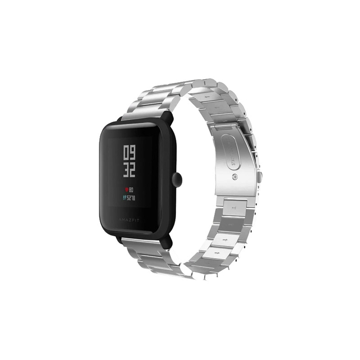 Металлический блочный ремешок KST для Xiaomi Amazfit Bip / Bip S / GTS / GTS 2 / GTR 42mm серебристый