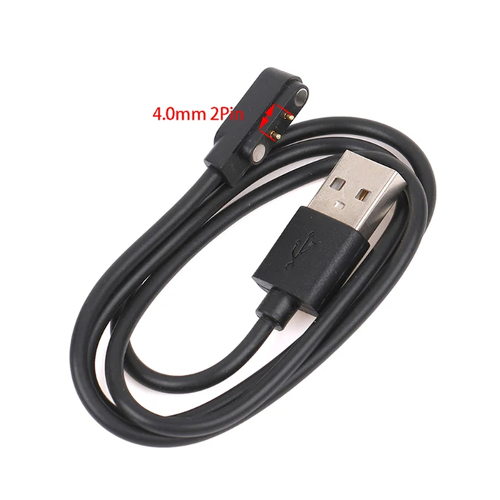 Кабель зарядки универсальный KST Fit для смарт и детских часов 2 pin 4.00mm черный