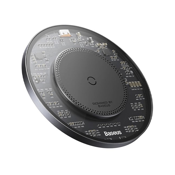 Беспроводное зарядное Baseus CCJJ050001 15W с кабелем Type-C черный