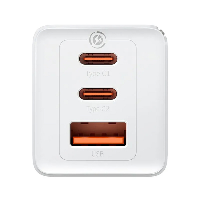 Сетевое зарядное устройство Baseus GaN5 Pro CCGP120202 USB-A / 2Type-C 65W белый