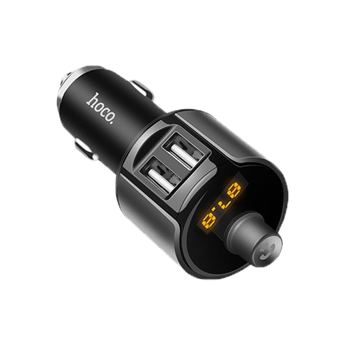 Автомобильное зарядное / FM модулятор Hoco E19 2.4A черный