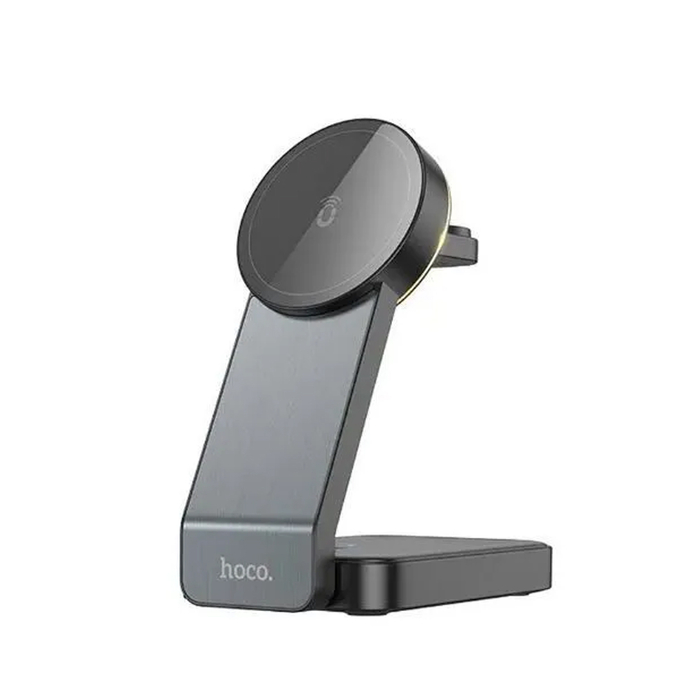 Зарядная станция складная 3в1 HOCO CQ3 для Apple черный MagSafe / Watch / AirPods 15W Type-C